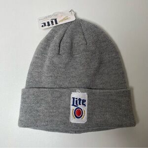 Miller Lite Gray Beanie Hat for Men